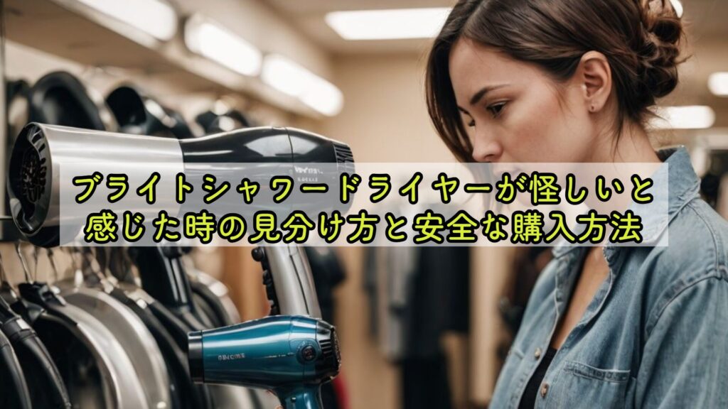 ブライトシャワードライヤーが怪しいと感じた時の見分け方と安全な購入方法