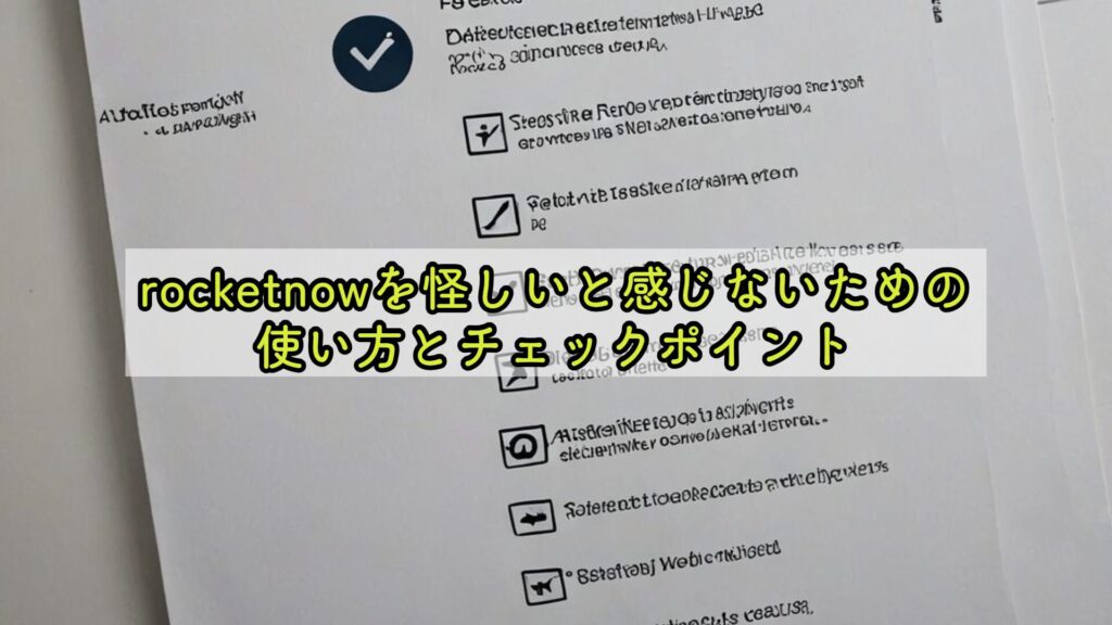 rocketnowを怪しいと感じないための使い方とチェックポイント