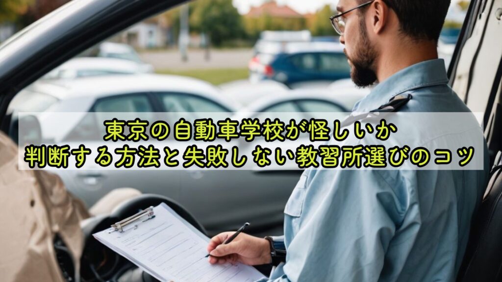東京の自動車学校が怪しいか判断する方法と失敗しない教習所選びのコツ