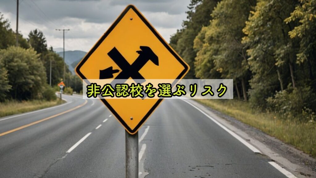 非公認校を選ぶリスク