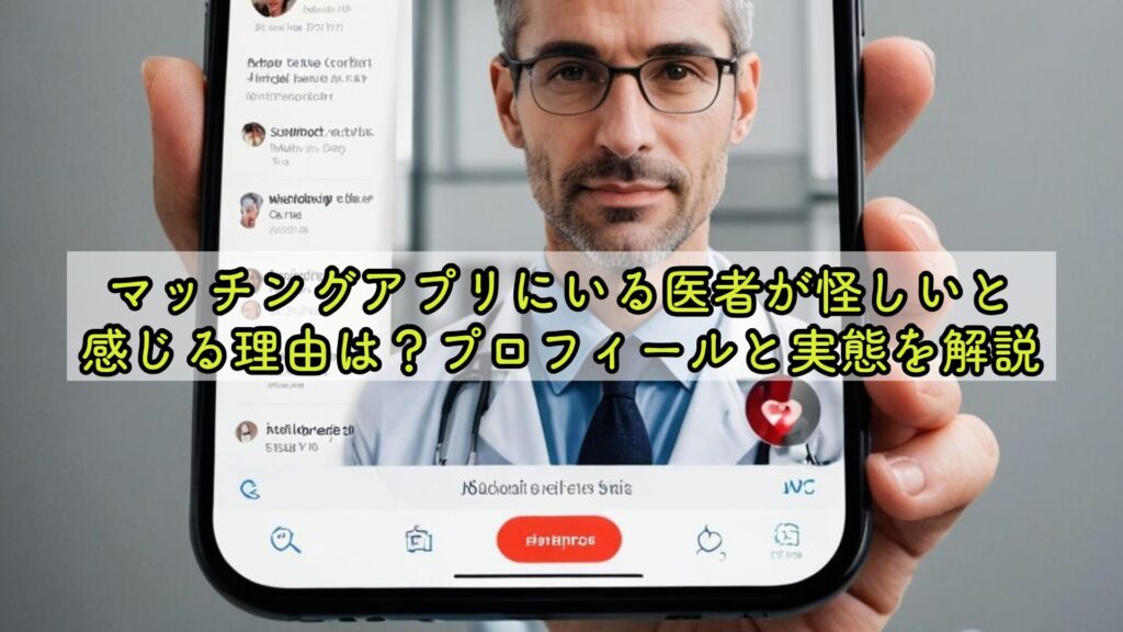 マッチングアプリにいる医者が怪しいと感じる理由は?プロフィールと実態を解説
