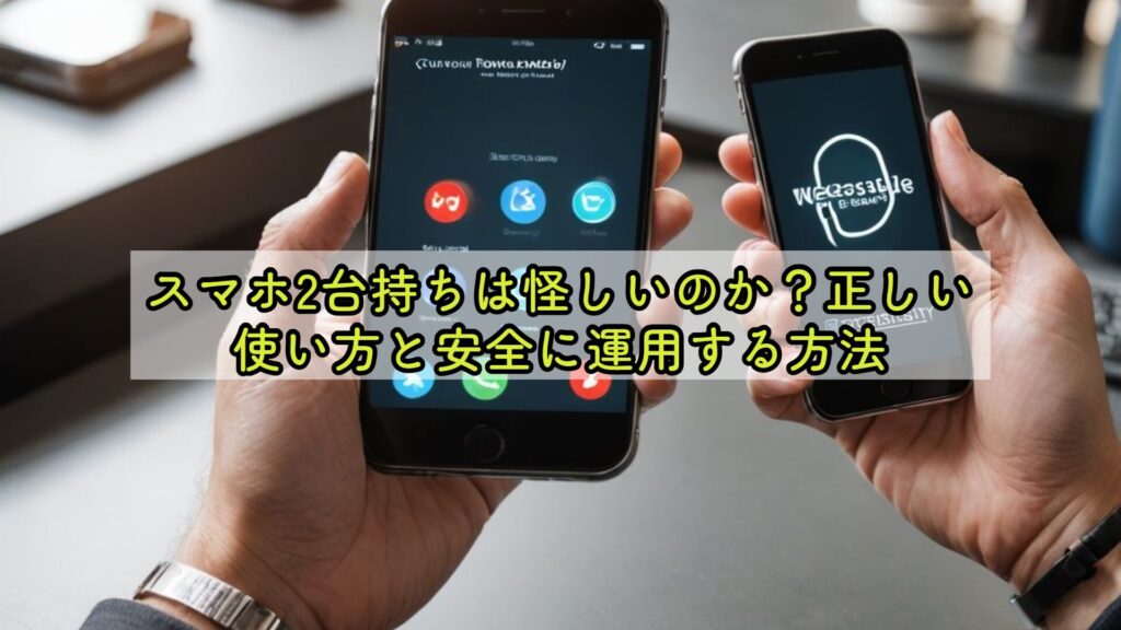 スマホ2台持ちは怪しいのか？正しい使い方と安全に運用する方法