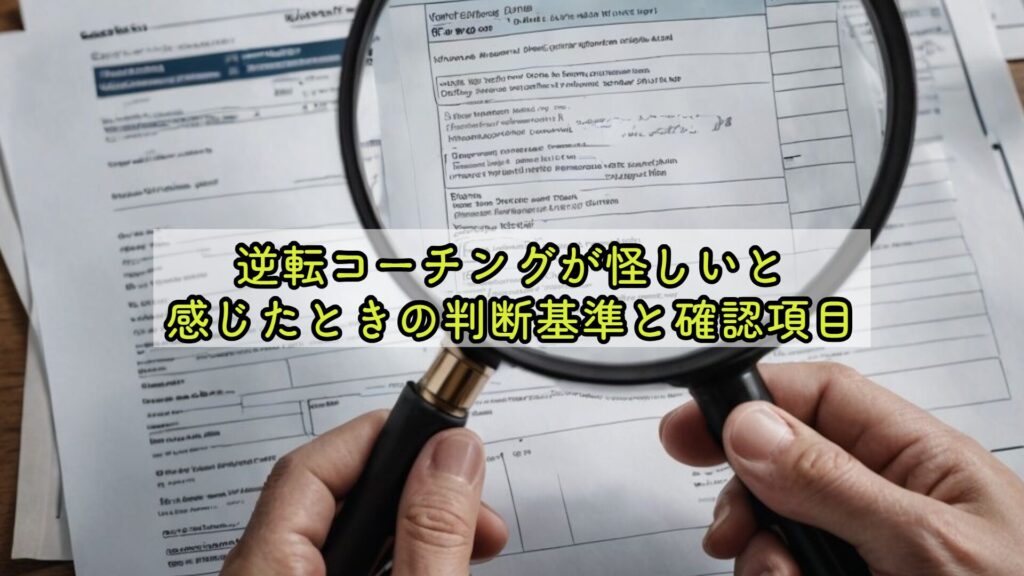 逆転コーチングが怪しいと感じたときの判断基準と確認項目