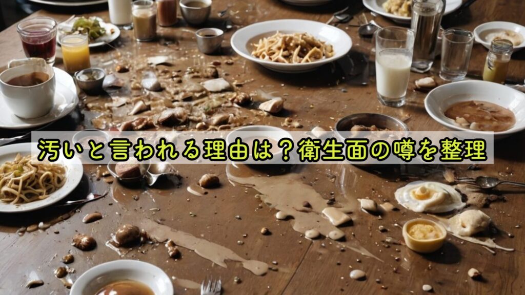 汚いと言われる理由は？衛生面の噂を整理