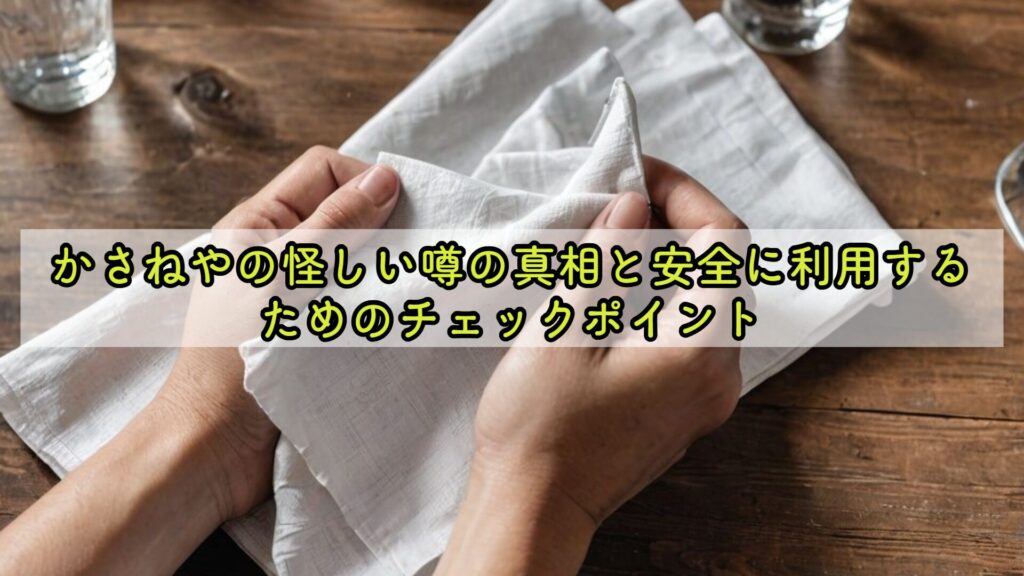 かさねやの怪しい噂の真相と安全に利用するためのチェックポイント
