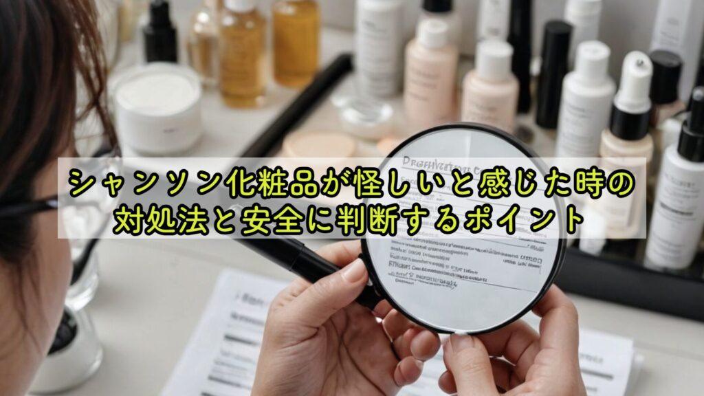シャンソン化粧品が怪しいと感じた時の対処法と安全に判断するポイント
