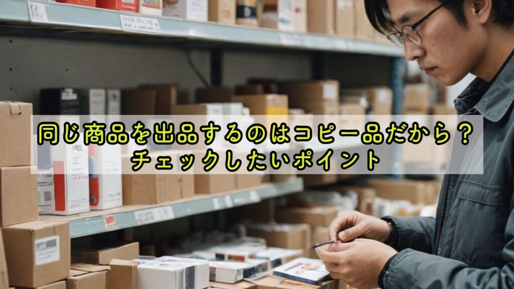 同じ商品を出品するのはコピー品だから?チェックしたいポイント