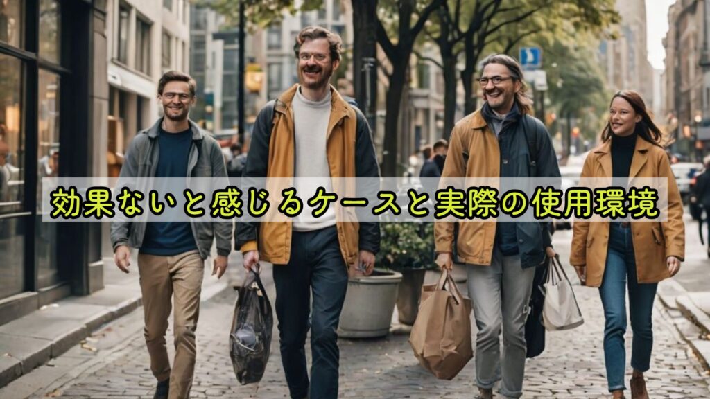 効果ないと感じるケースと実際の使用環境