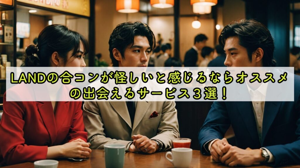 LANDの合コンが怪しいと感じるならオススメの出会えるサービス３選！
