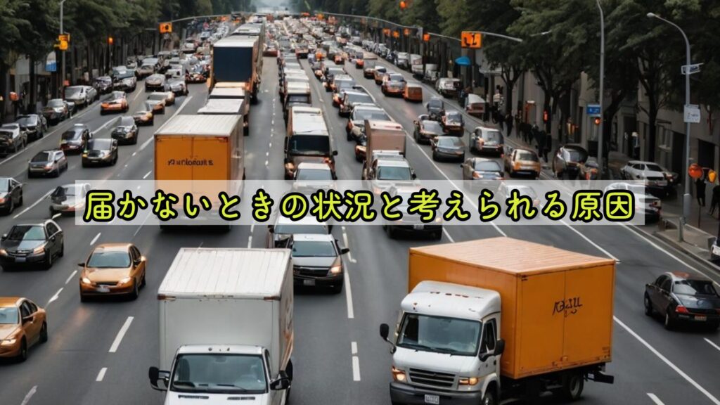 届かないときの状況と考えられる原因