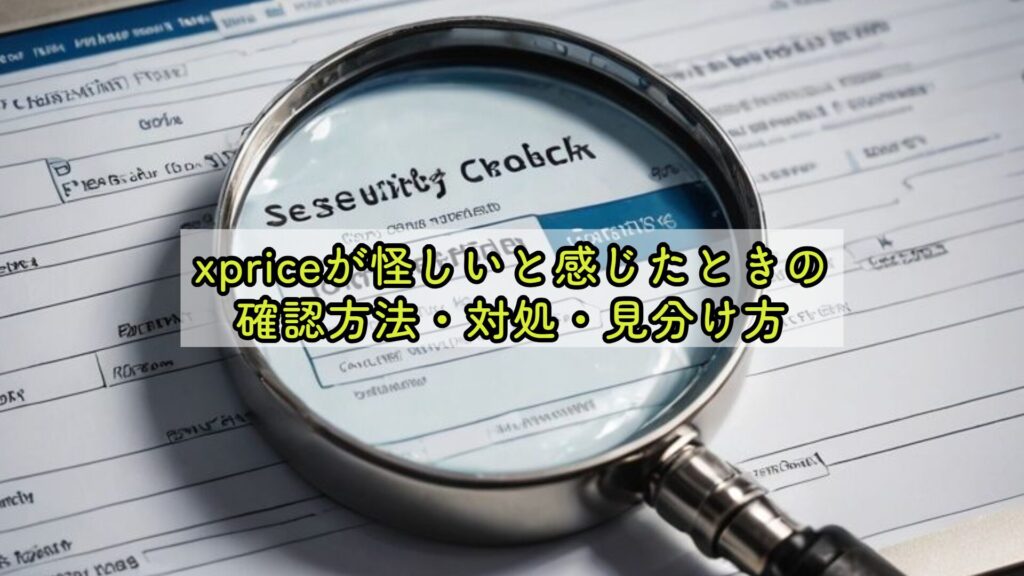 xpriceが怪しいと感じたときの確認方法・対処・見分け方