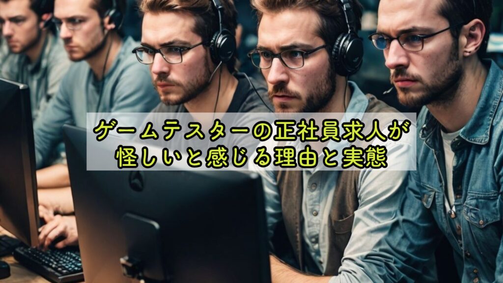 ゲームテスターの正社員求人が怪しいと感じる理由と実態