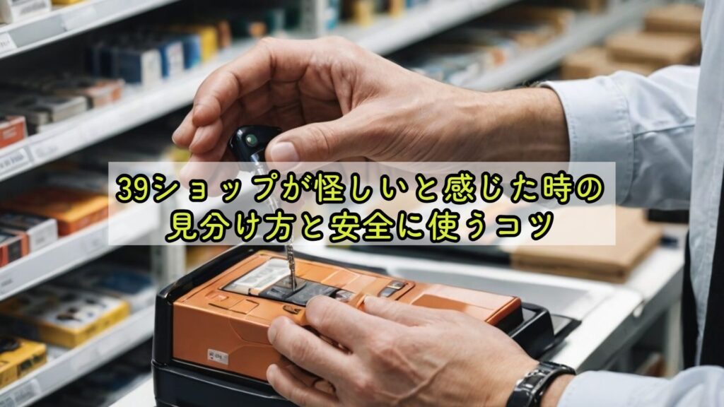 39ショップが怪しいと感じた時の見分け方と安全に使うコツ