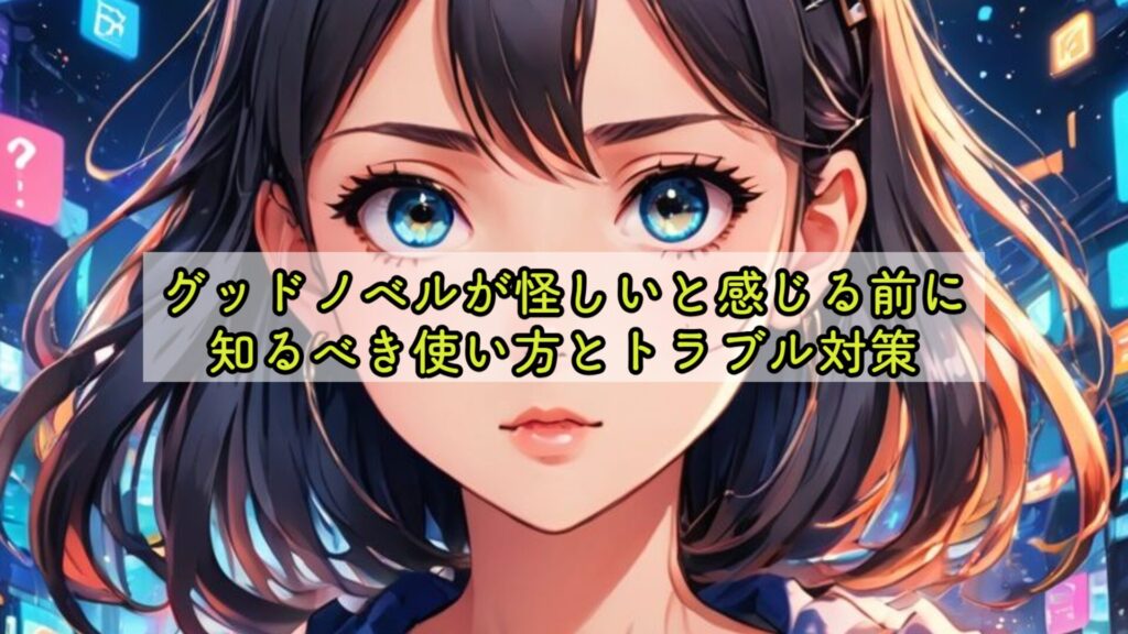 グッドノベルが怪しいと感じる前に知るべき使い方とトラブル対策