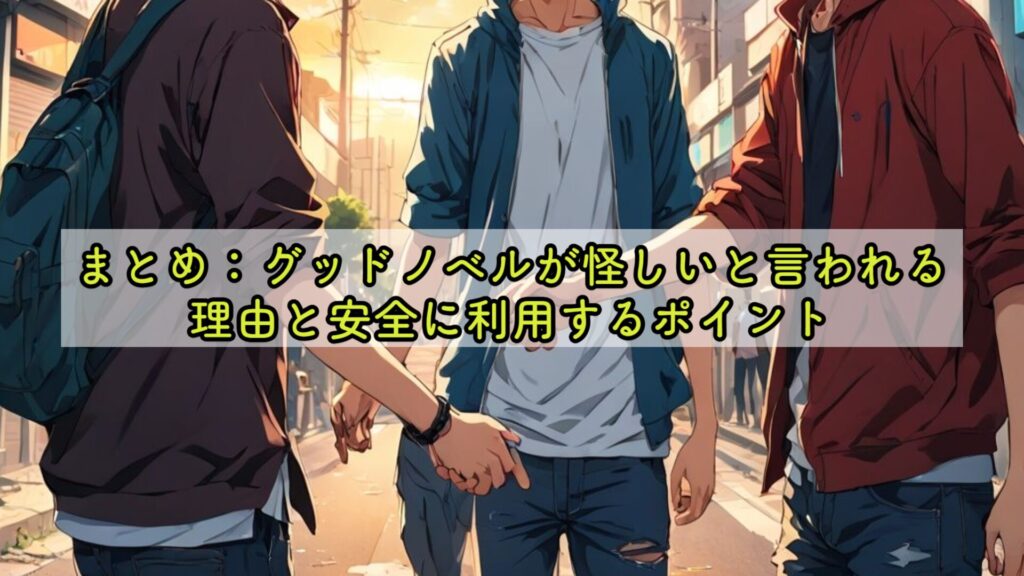 まとめ:グッドノベルが怪しいと言われる理由と安全に利用するポイント