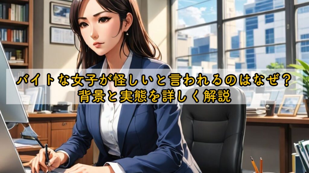 バイトな女子が怪しいと言われるのはなぜ?背景と実態を詳しく解説