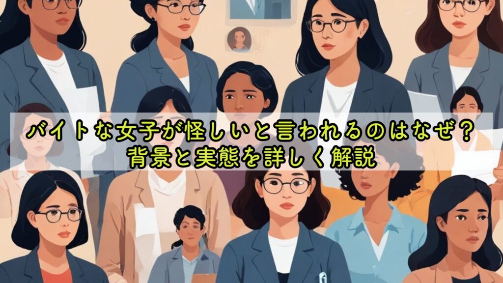 バイトな女子が怪しいと言われるのはなぜ？背景と実態を詳しく解説