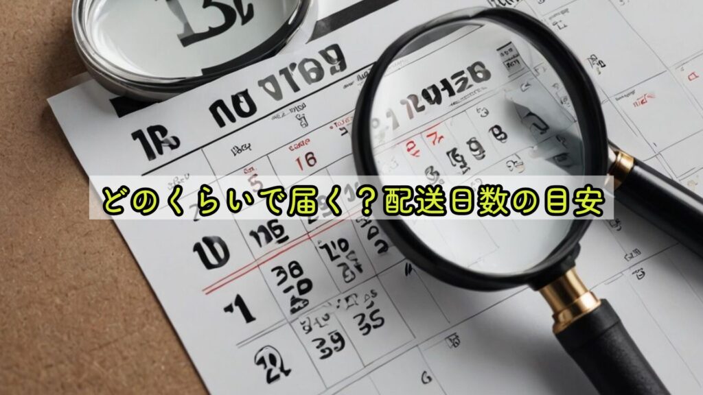 どのくらいで届く？配送日数の目安