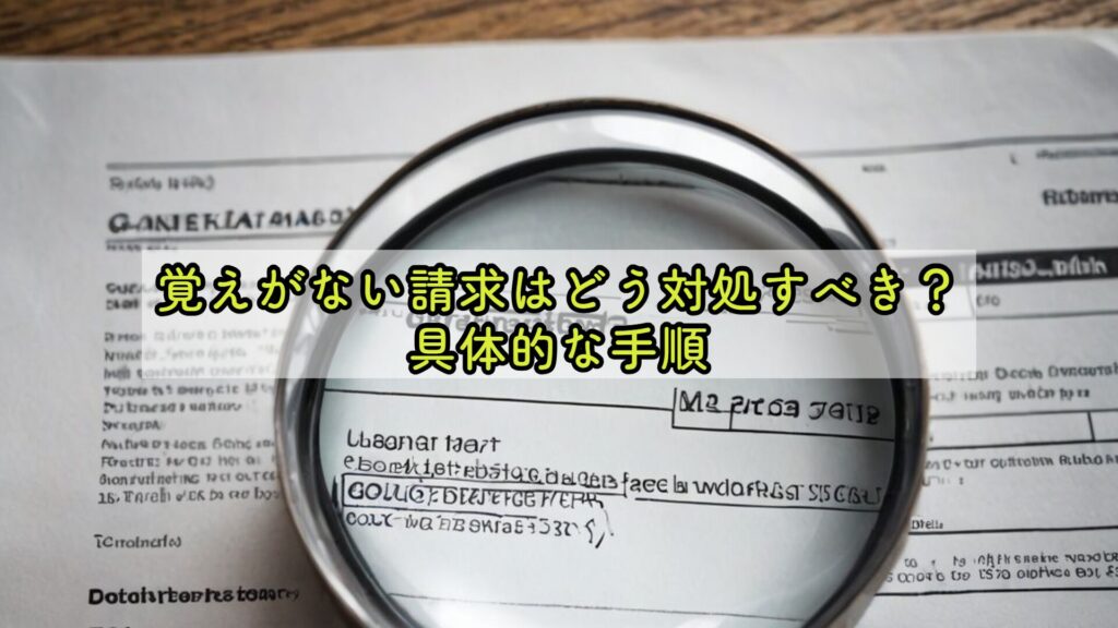 覚えがない請求はどう対処すべき？具体的な手順