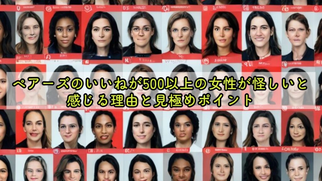 ペアーズのいいねが500以上の女性が怪しいと感じる理由と見極めポイント