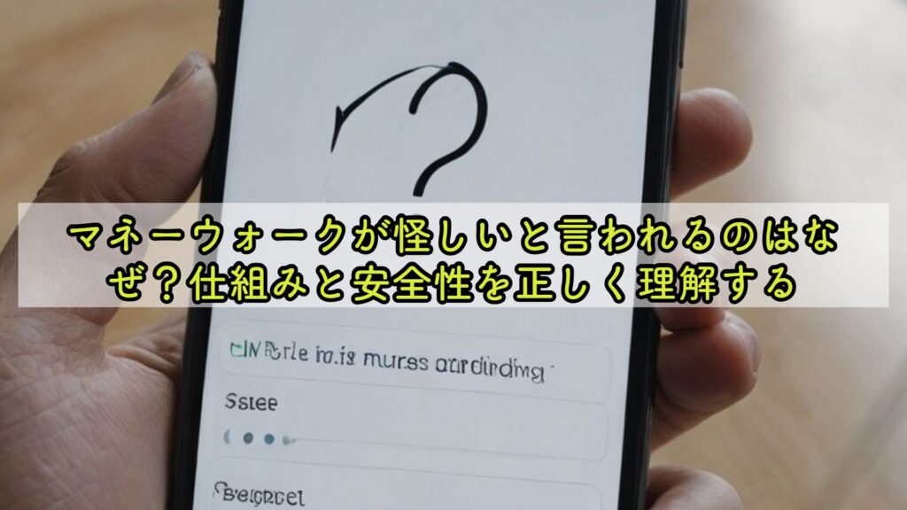 マネーウォークが怪しいと言われるのはなぜ？仕組みと安全性を正しく理解する