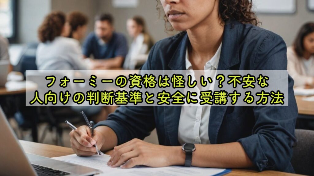 フォーミーの資格は怪しい？不安な人向けの判断基準と安全に受講する方法