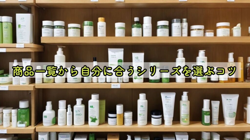 商品一覧から自分に合うシリーズを選ぶコツ