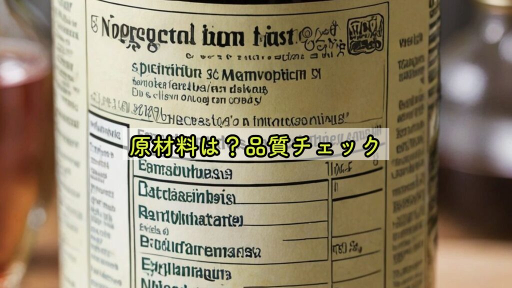 原材料は？品質チェック