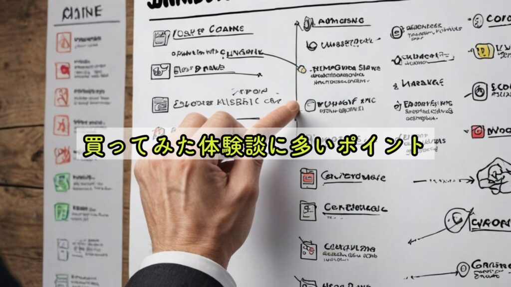 買ってみた体験談に多いポイント