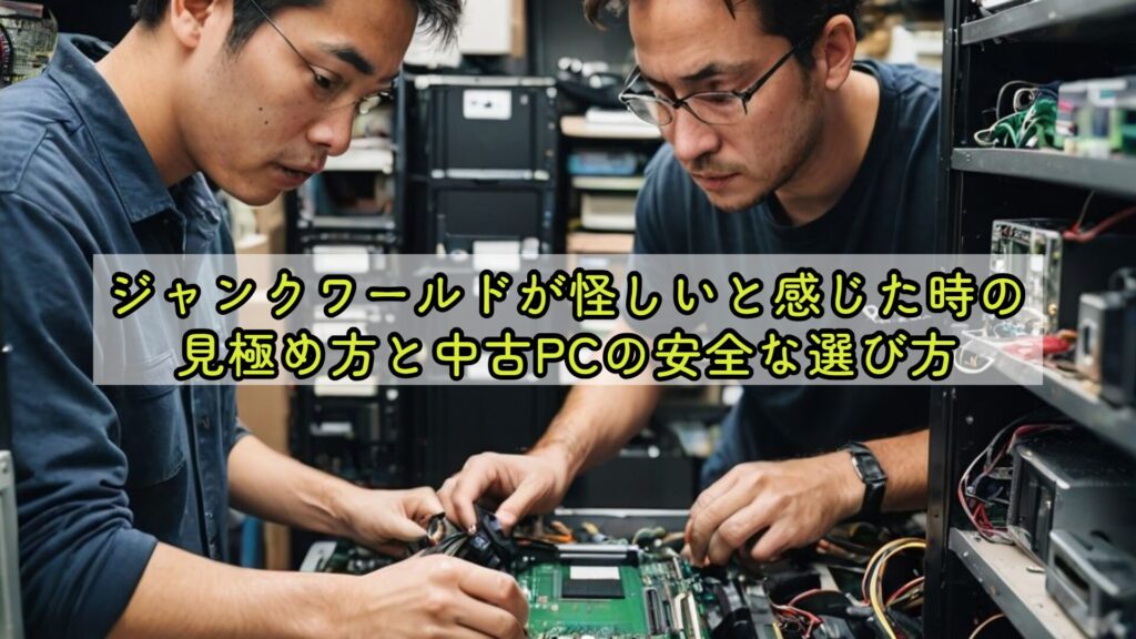 ジャンクワールドが怪しいと感じた時の見極め方と中古PCの安全な選び方