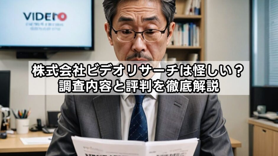 株式会社ビデオリサーチは怪しい？調査内容と評判を徹底解説