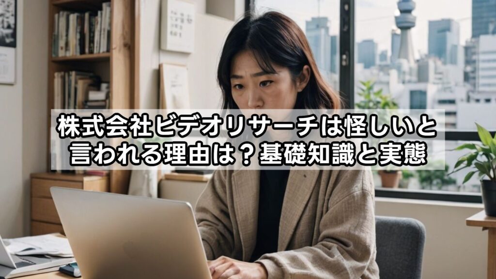 株式会社ビデオリサーチは怪しいと言われる理由は？基礎知識と実態