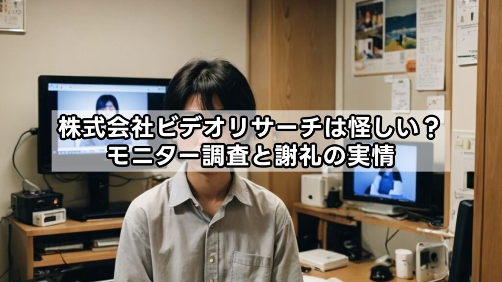 株式会社ビデオリサーチは怪しい？モニター調査と謝礼の実情