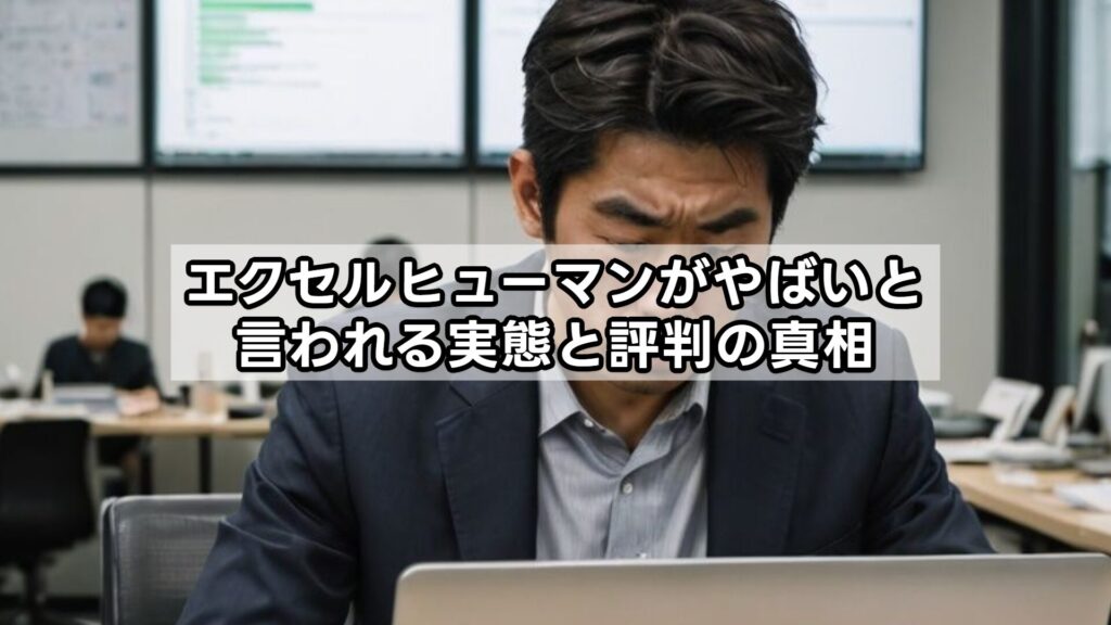 エクセルヒューマンがやばいと言われる実態と評判の真相