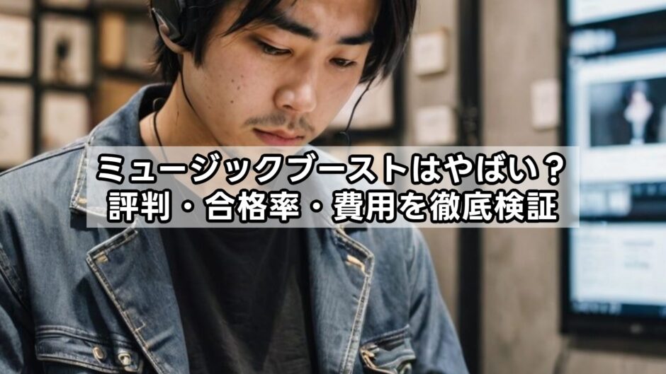 ミュージックブーストはやばい？評判・合格率・費用を徹底検証