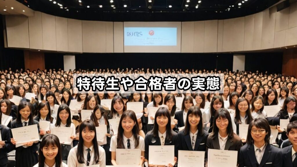 特待生や合格者の実態