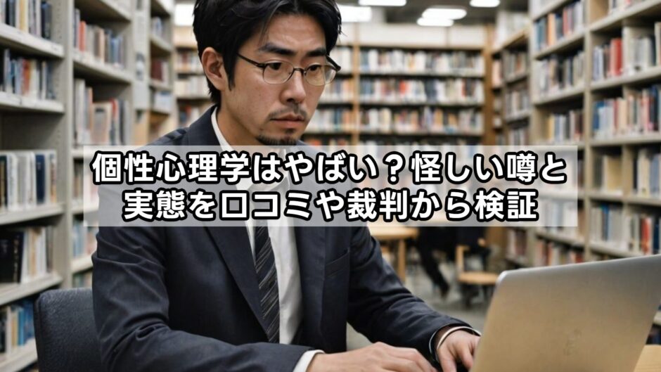 個性心理学はやばい？怪しい噂と実態を口コミや裁判から検証