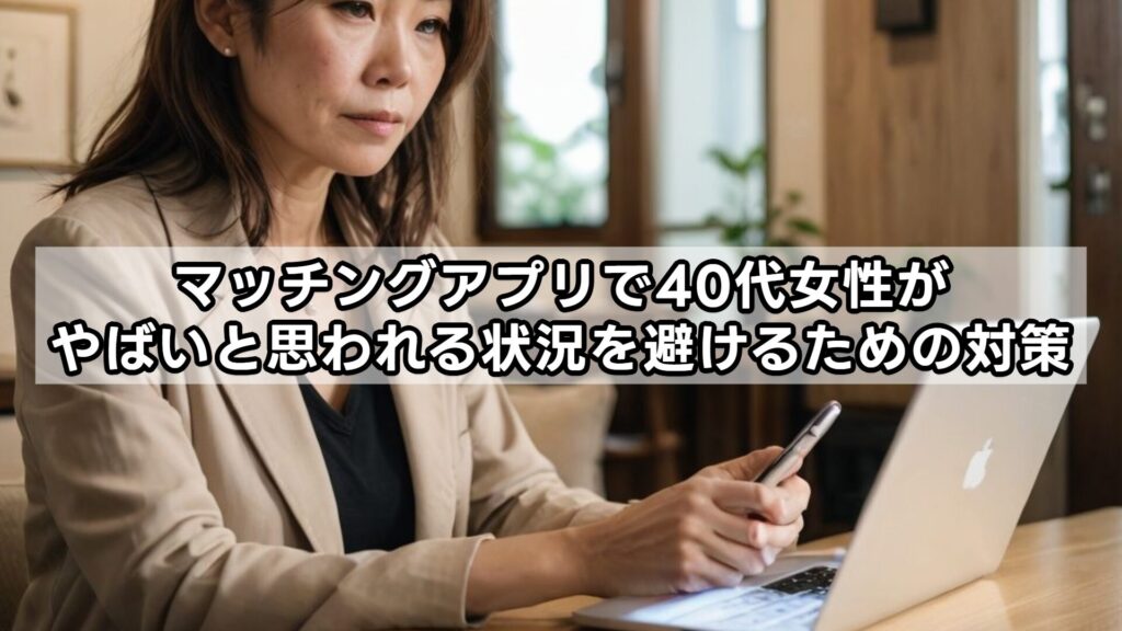 マッチングアプリで40代女性がやばいと思われる状況を避けるための対策