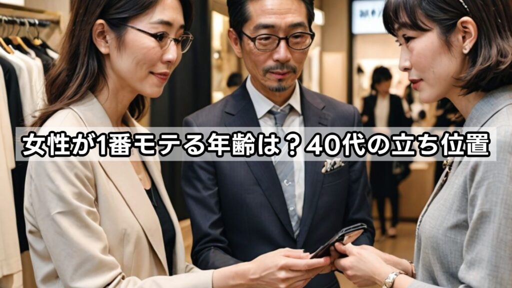女性が1番モテる年齢は？40代の立ち位置