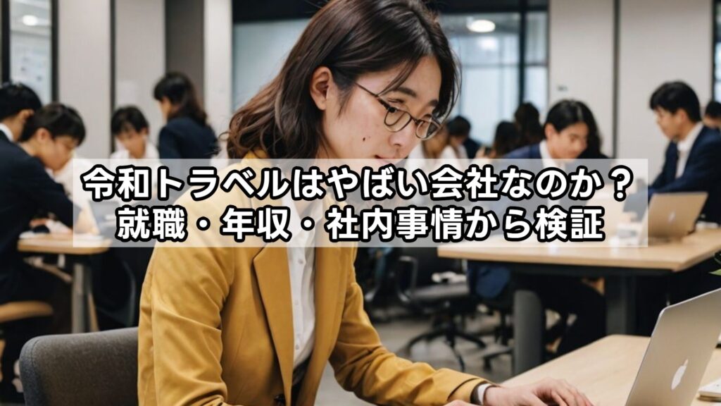 令和トラベルはやばい会社なのか？就職・年収・社内事情から検証