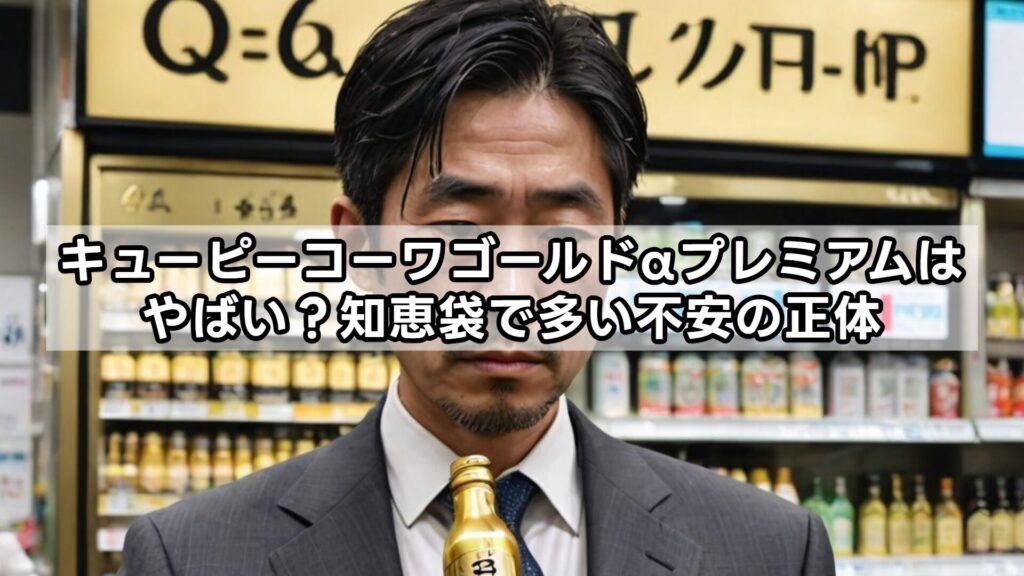 キューピーコーワゴールドαプレミアムはやばい？知恵袋で多い不安の正体