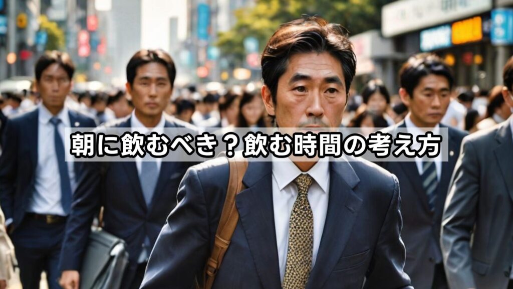 朝に飲むべき？飲む時間の考え方