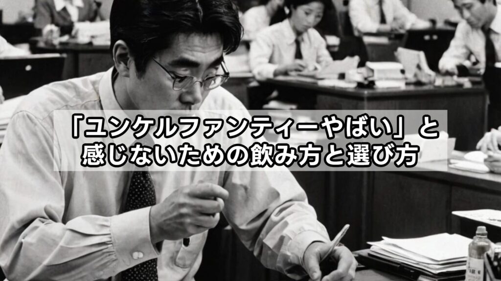 「ユンケルファンティーやばい」と感じないための飲み方と選び方