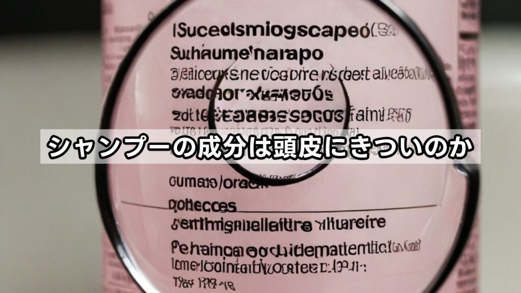 シャンプーの成分は頭皮にきついのか