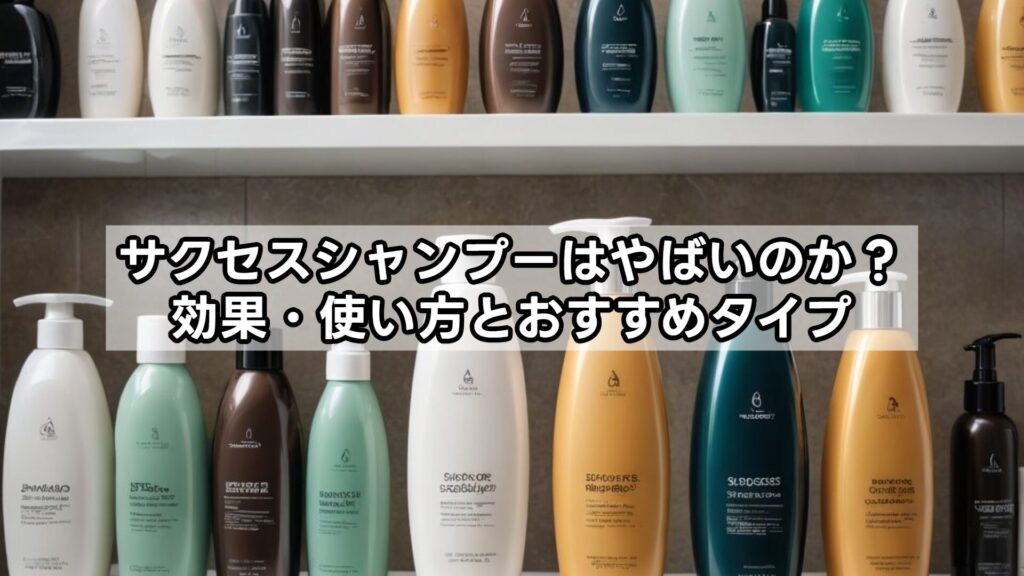 サクセスシャンプーはやばいのか？効果・使い方とおすすめタイプ