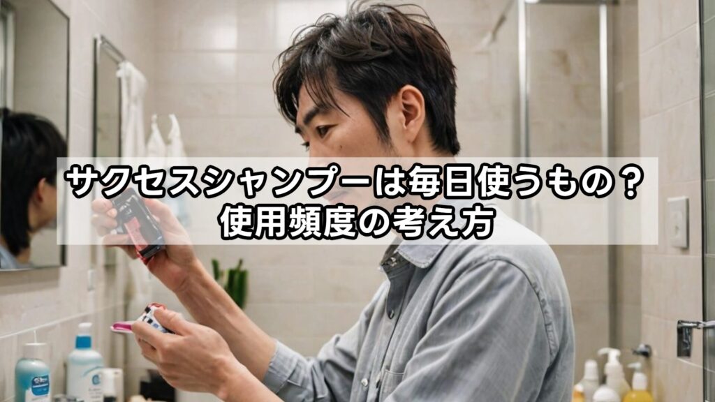 サクセスシャンプーは毎日使うもの？使用頻度の考え方