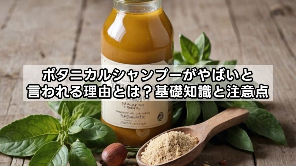 ボタニカルシャンプーがやばいと言われる理由とは？基礎知識と注意点