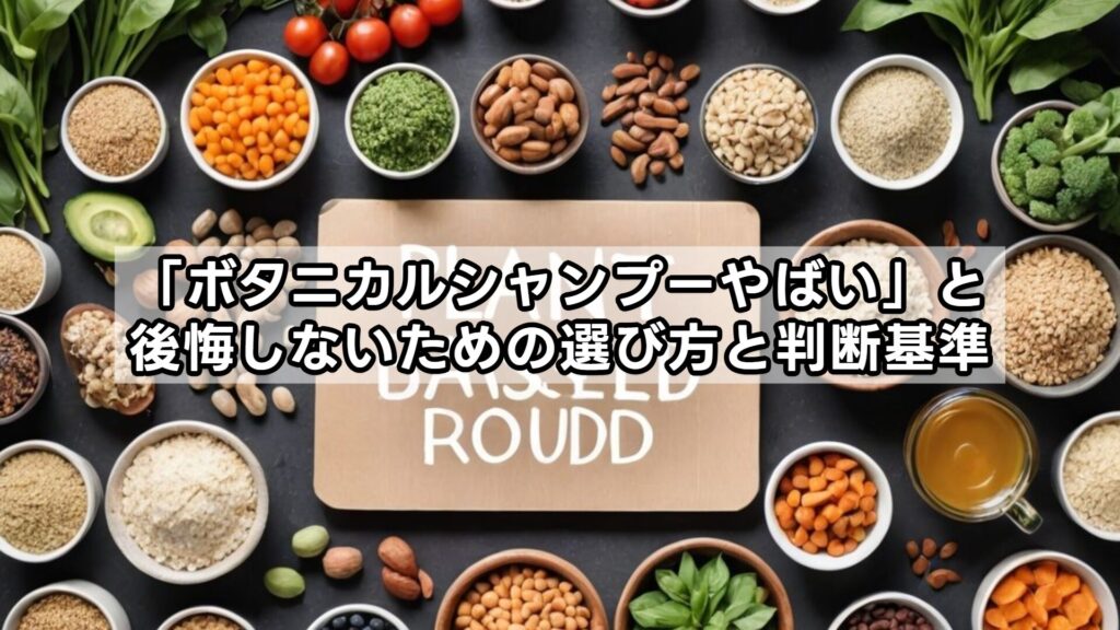 「ボタニカルシャンプーやばい」と後悔しないための選び方と判断基準
