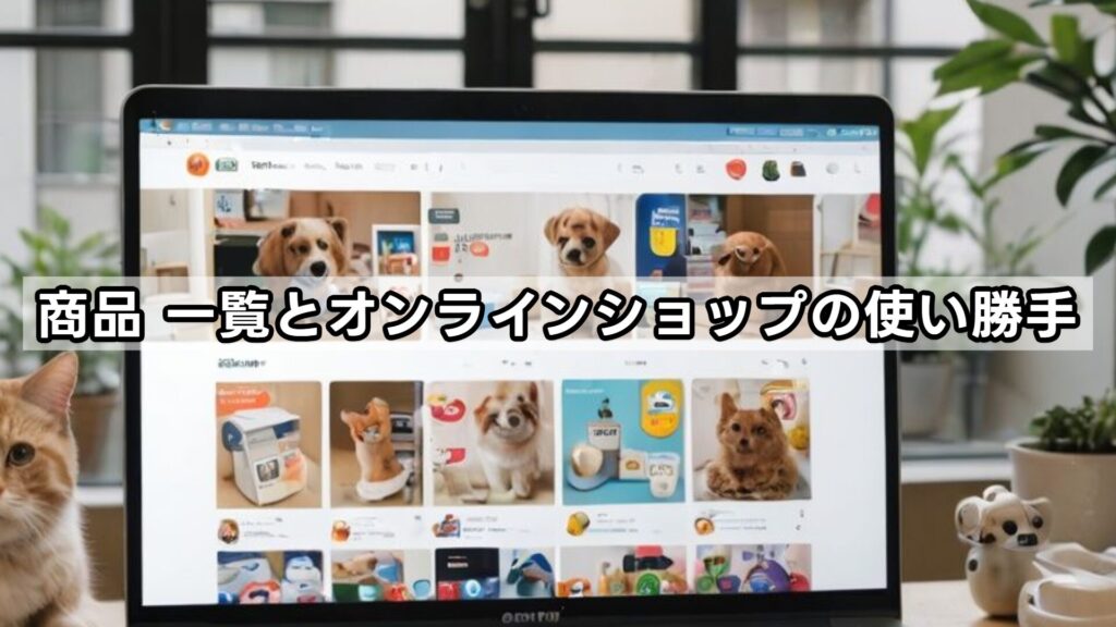 商品 一覧とオンラインショップの使い勝手