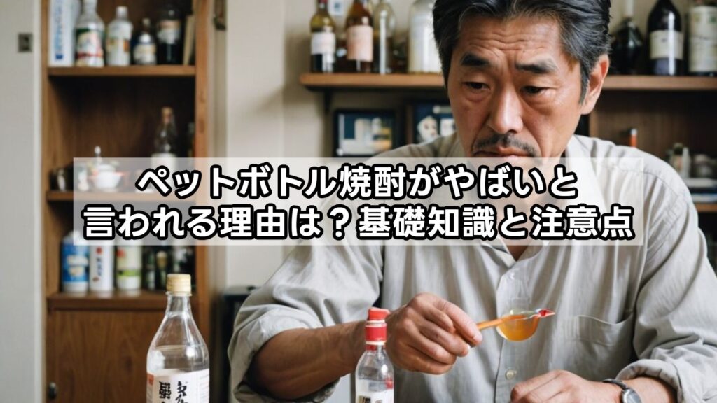 ペットボトル焼酎がやばいと言われる理由は?基礎知識と注意点